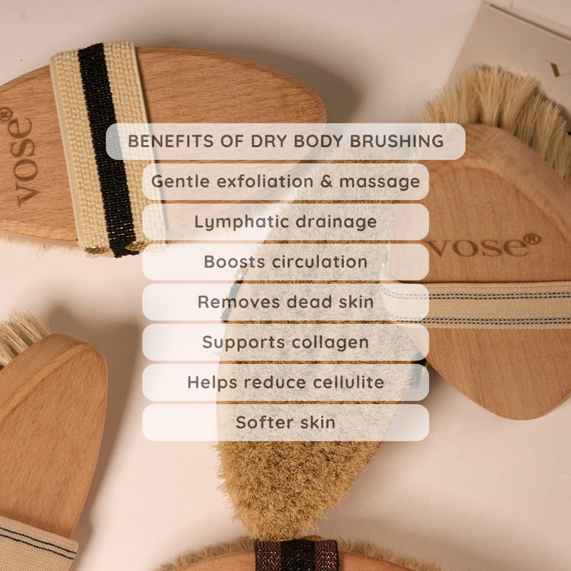 Horse hair dry body brush, UK version