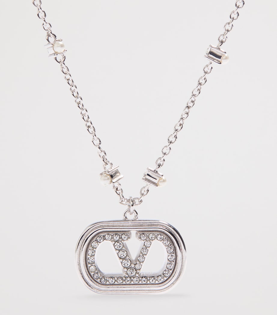 Valentino Garavani VLogo pendant necklace, imported from the UK