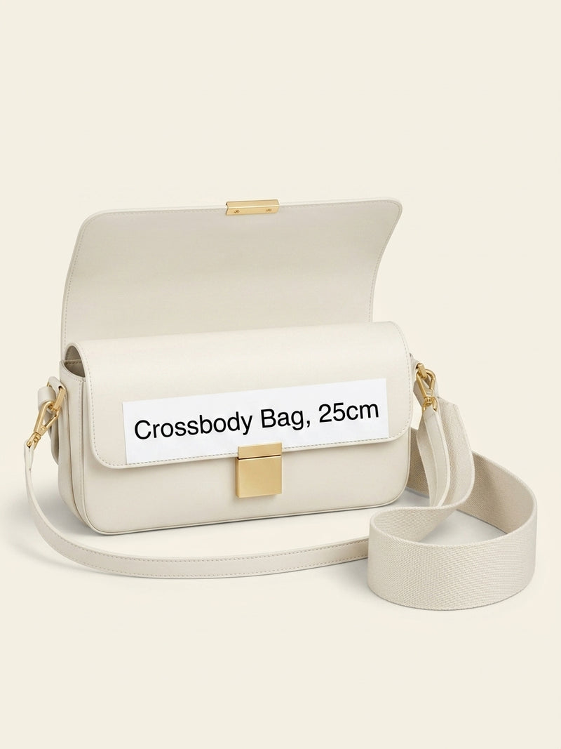 Cartier leather cross-body bag with gold hardware (British brand)