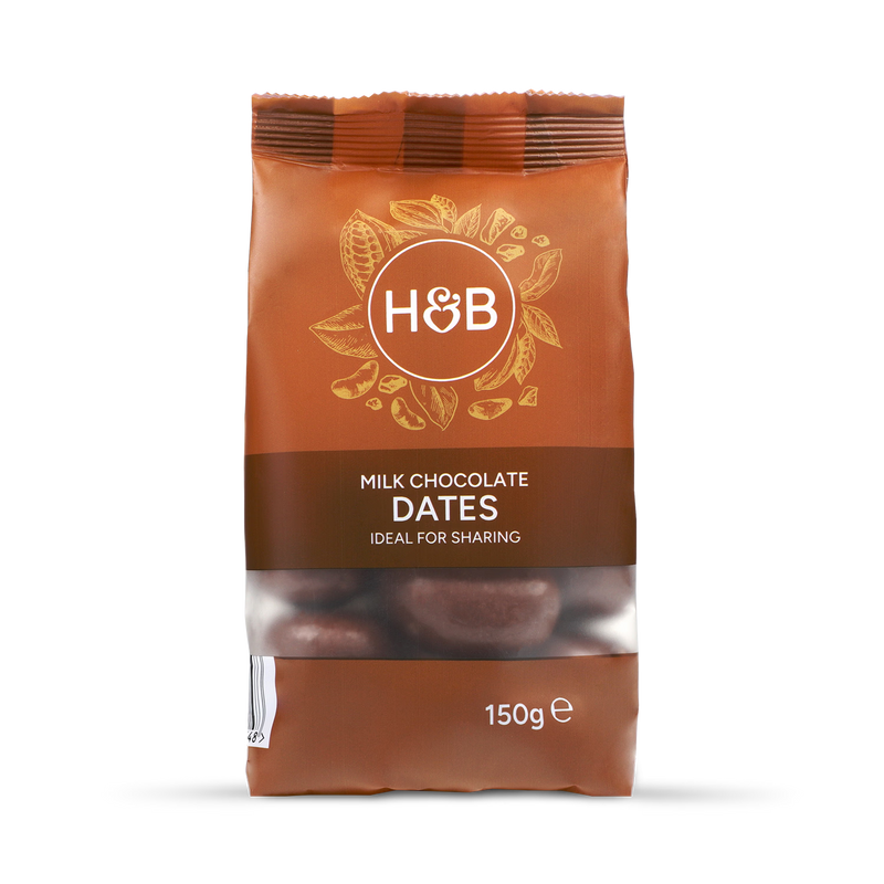 Holland & Barrett Milk Chocolate Dates 150g, imported from the UK