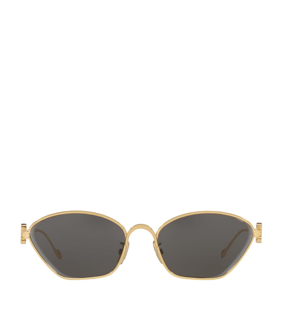 LOEWE hexagonal sunglasses gold-tone metal frame (British brand)