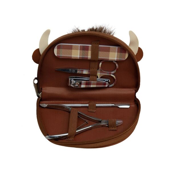 Aroma Home Harris Highland Cow manicure tool gift set - British product
