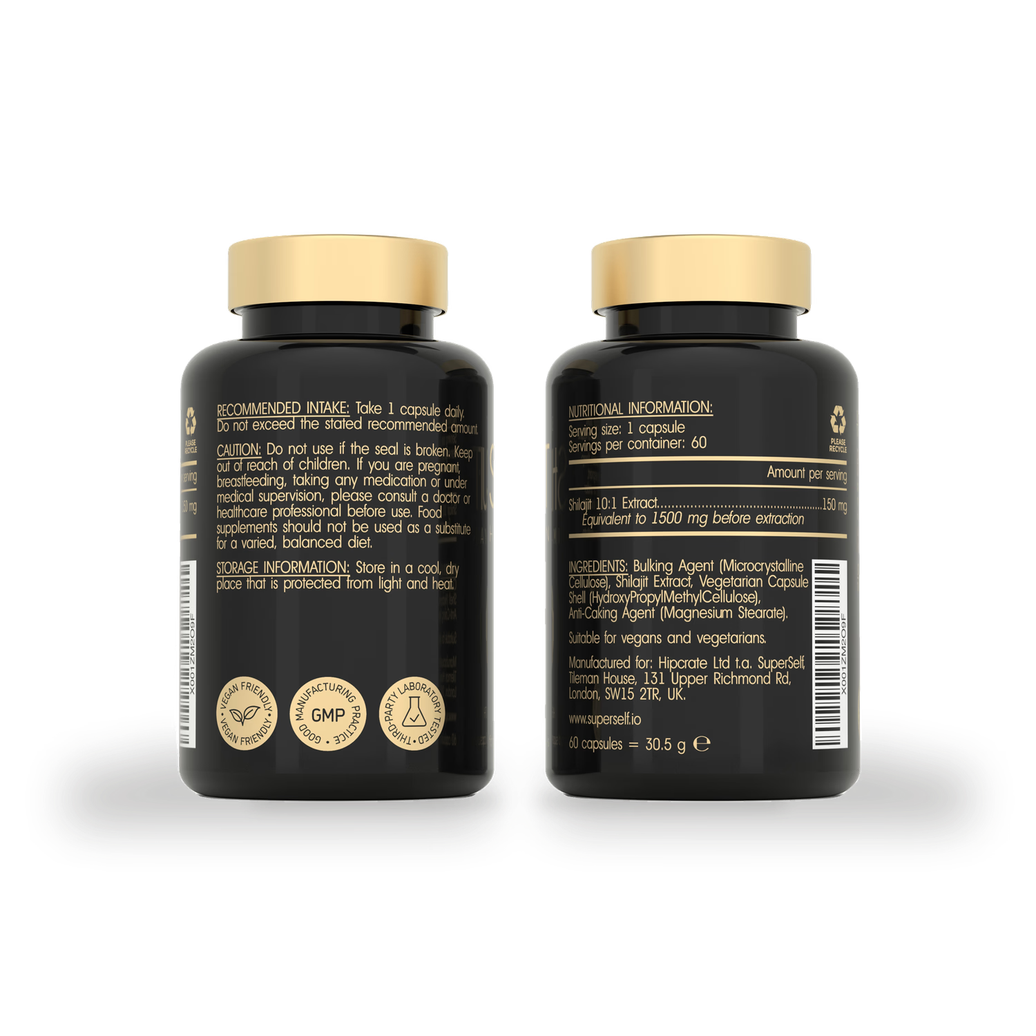 SuperSelf Himalayan shilajit supplement 60 capsules - British product