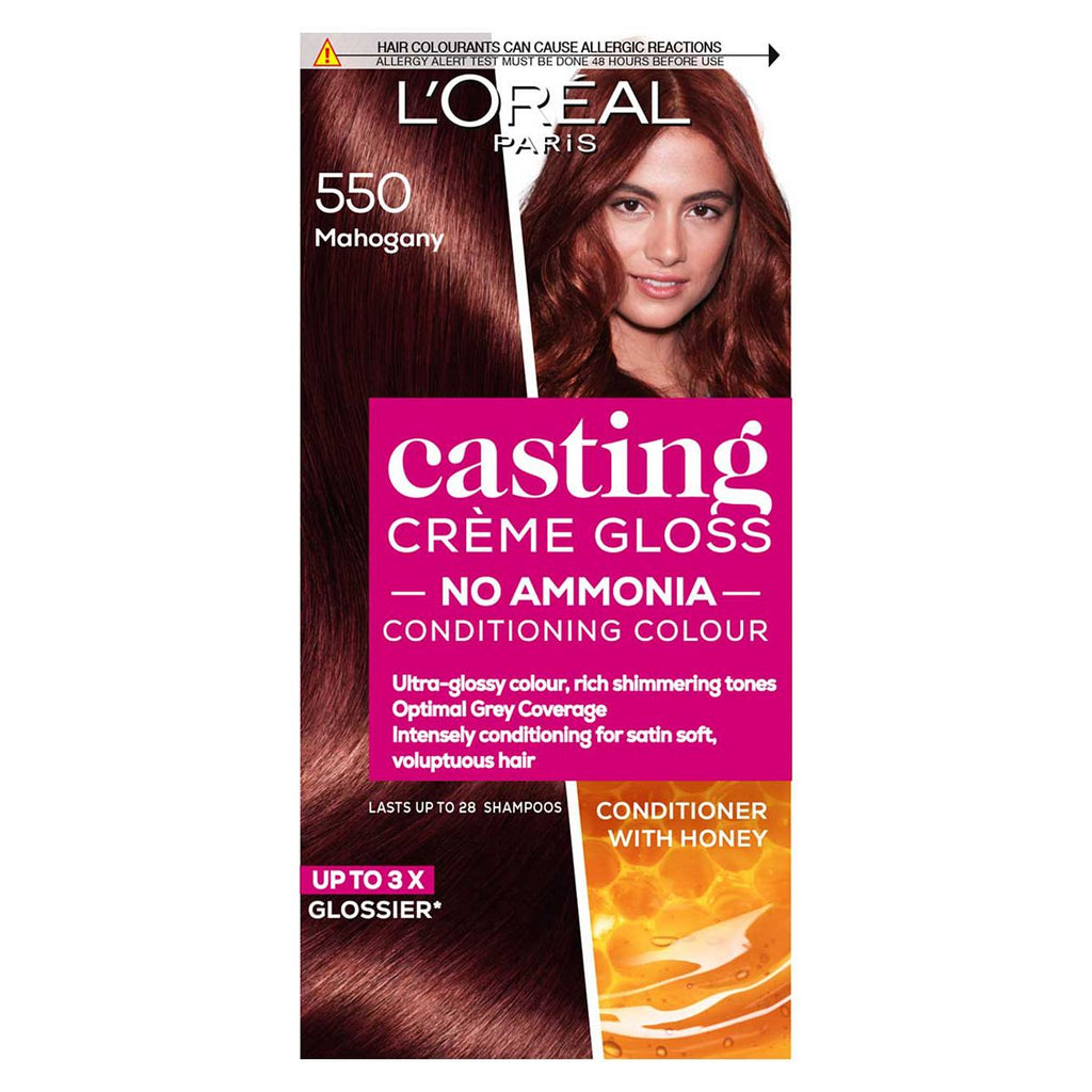 L'Oreal Paris Casting Creme Gloss Semi-Permanent Hair Dye, Brown Hair Dye 550 Mahogany