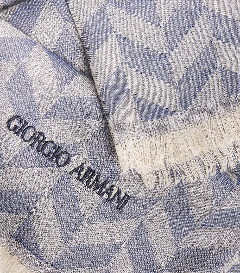 Giorgio Armani jacquard cashmere scarf, imported from the UK