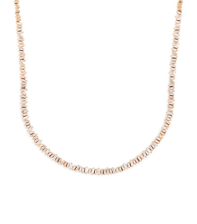 Harrods Suzanne Kalan Rose Gold and Diamond Mini Classic Tennis Necklace, 43cm- Buy online at McGrocer