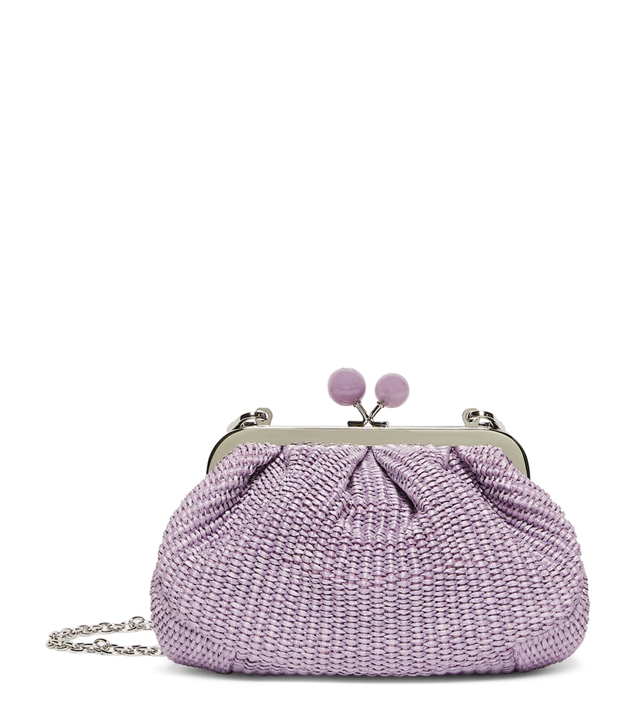 Weekend Max Mara woven Pasticcino clutch bag small, imported from the UK