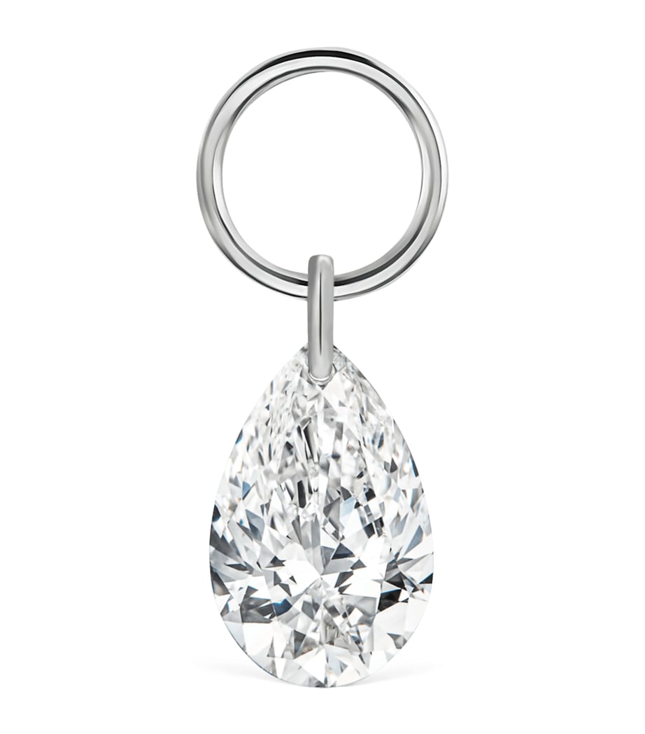 Maria Tash pear floating diamond charm 5mm (British brand)