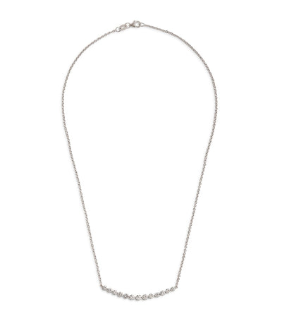 Harrods Anita Ko White Gold and Diamond Crescent Necklace- Buy online at McGrocer