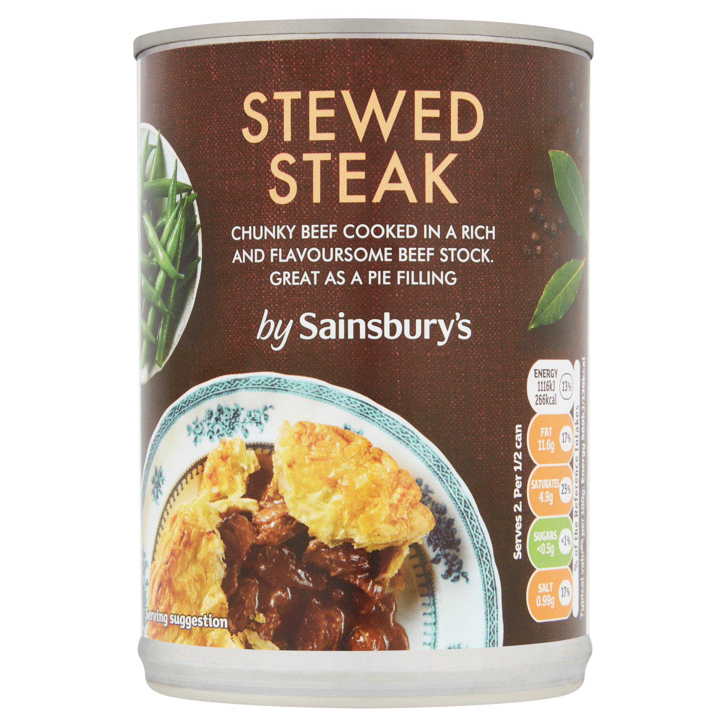 Sainsbury's Stewed Steak In Gravy 392g Hot meat & meals Sainsburys   