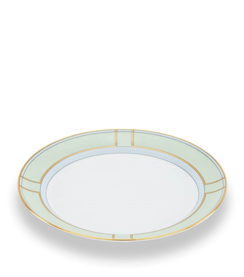 GINORI 1735 porcelain side plate in green 24cm, UK version