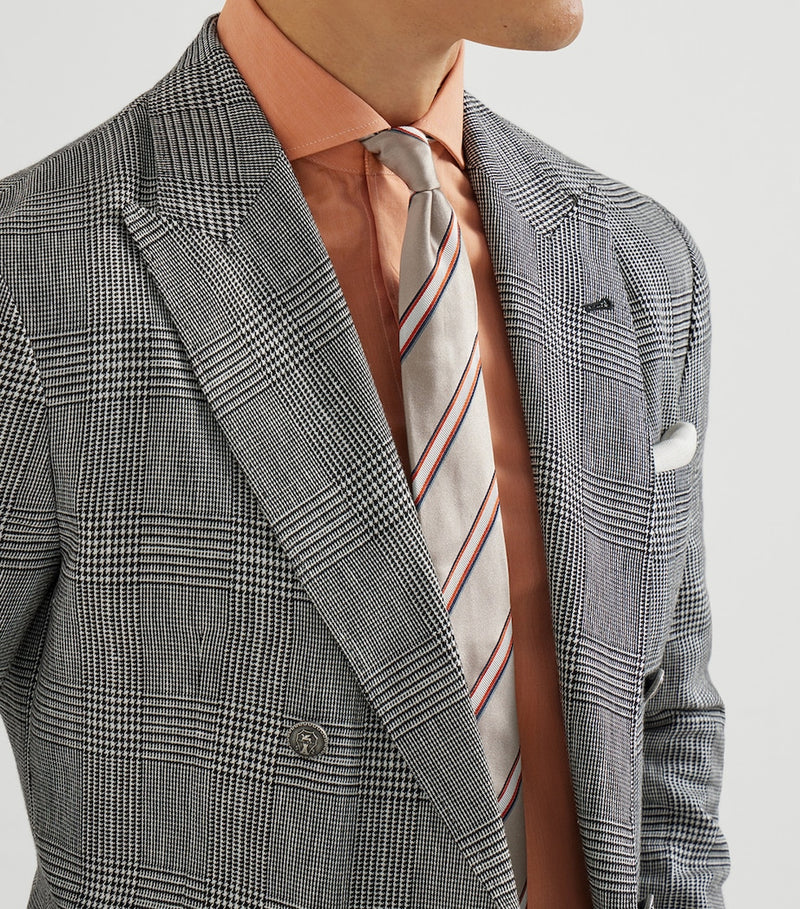 Brunello Cucinelli silk striped tie (British brand)