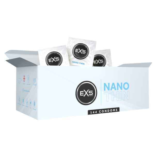 EXS Nano Thin condoms vegan latex 144 pack - British product