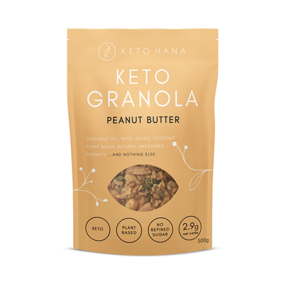 Holland & Barrett Keto Hana Peanut Butter Granola 300g- Buy online at McGrocer