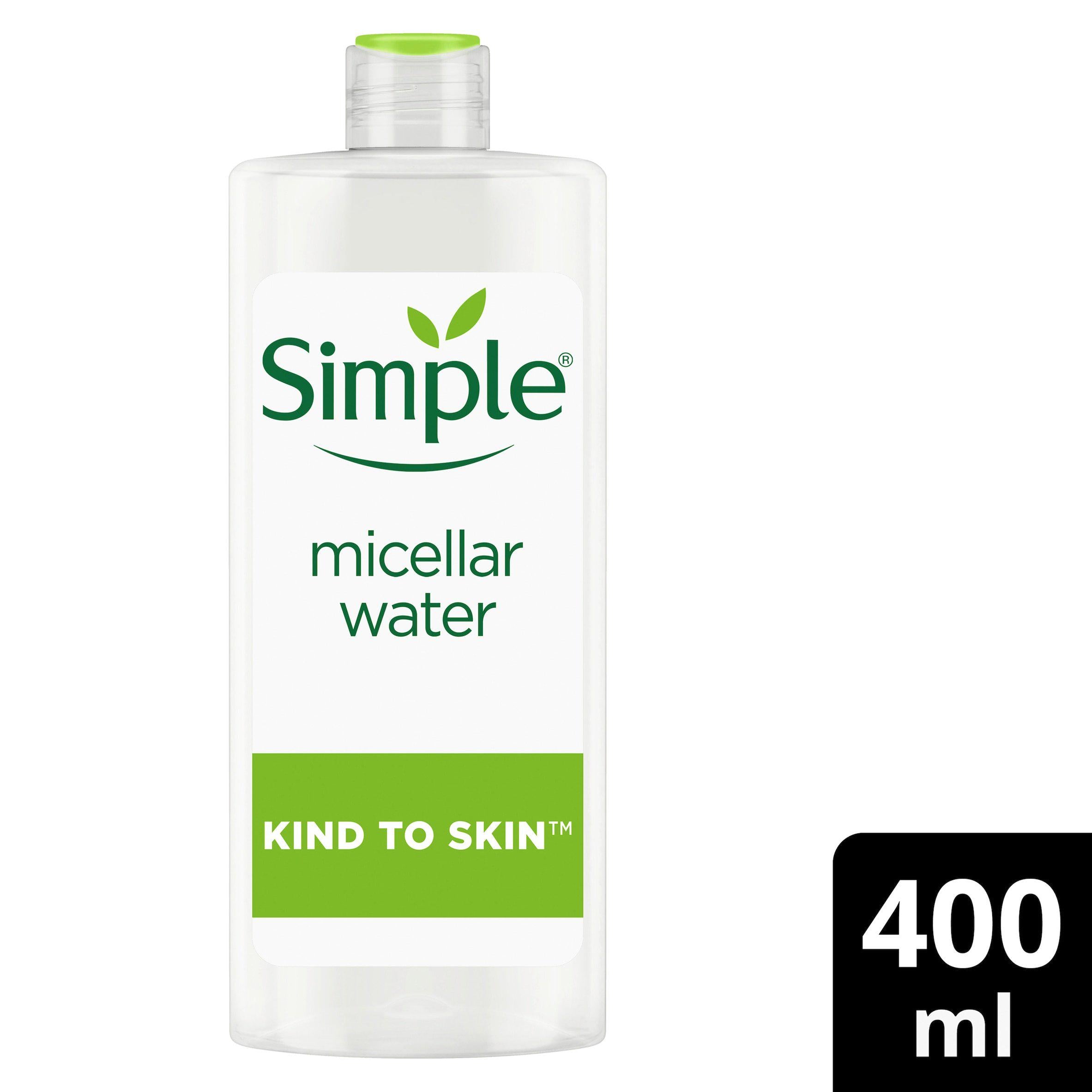 Simple Kind to Skin Instantly Hydrating Micellar Cleansing Water & Make-Up Remover 400ml face & body skincare Sainsburys   