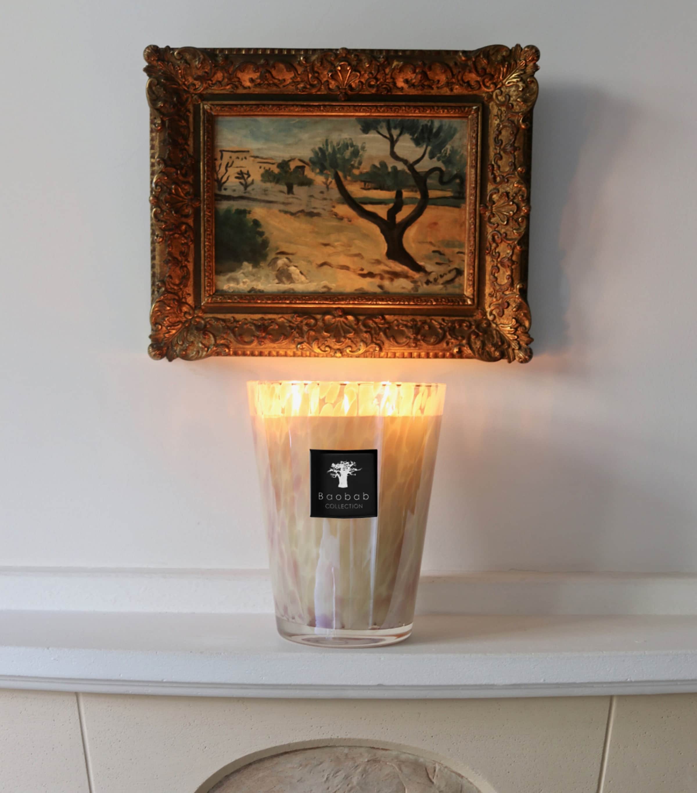 Baobab Collection White Pearls Candle 35cm - British product