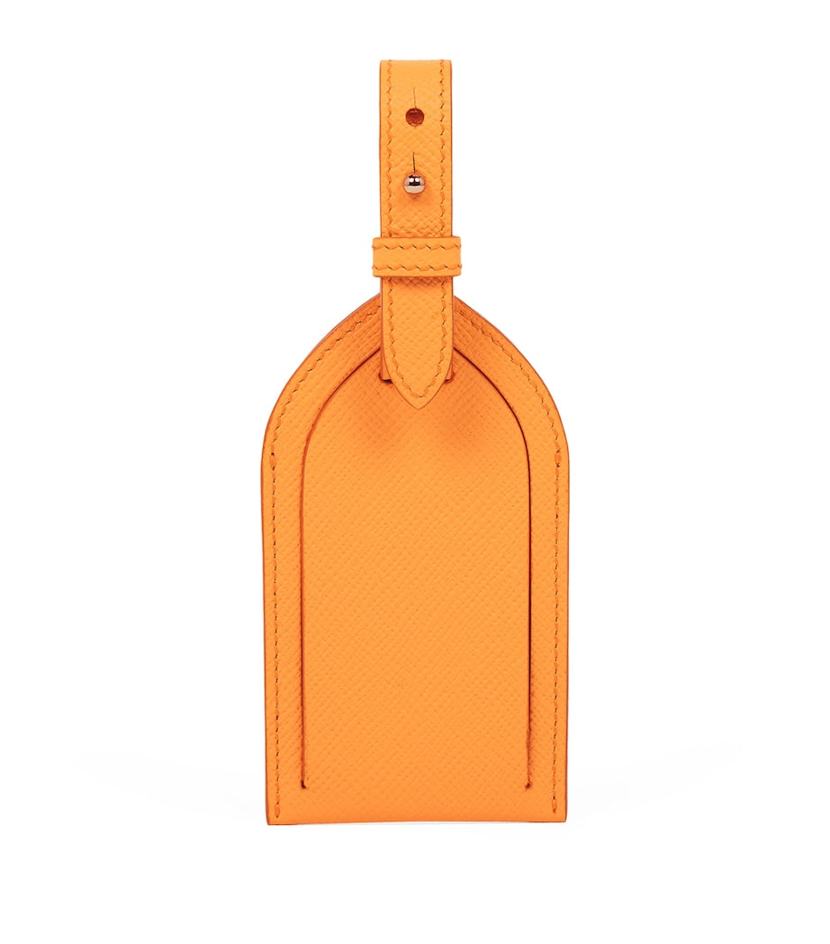 Smythson Calfskin Panama Luggage Tag (British brand)