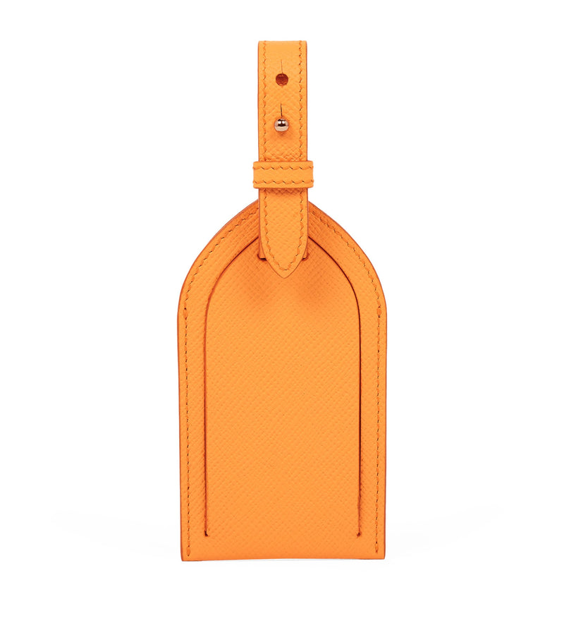 Smythson Calfskin Panama Luggage Tag (British brand)