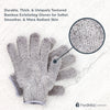 Hydréa London carbonized bamboo exfoliating shower gloves (British brand)