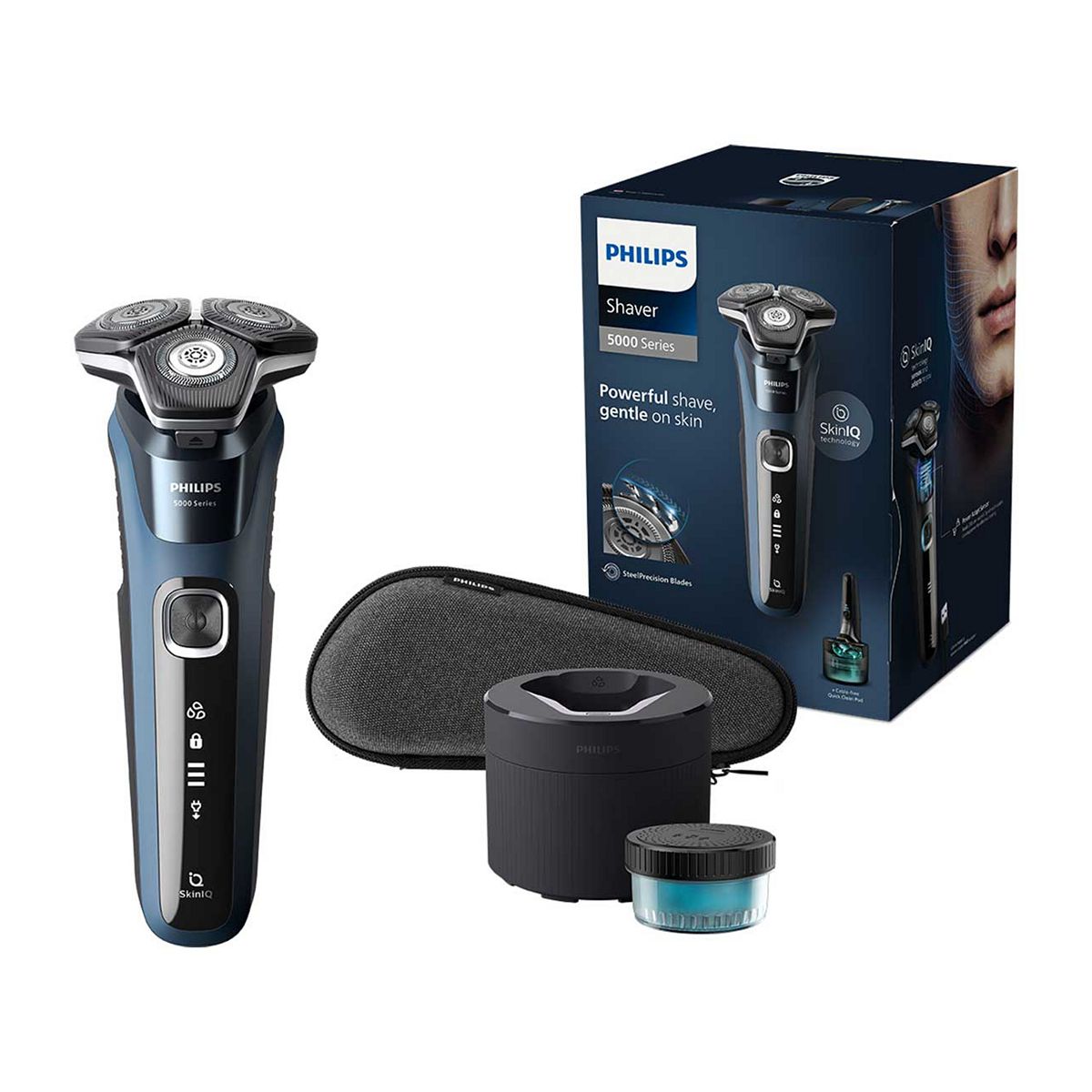 Philips Wet & Dry Electric Shaver Series 5000 with Pop-up Trimmer, Travel Case, Quick-Clean Pod & Full LED Display – S5880/50 GOODS Boots   