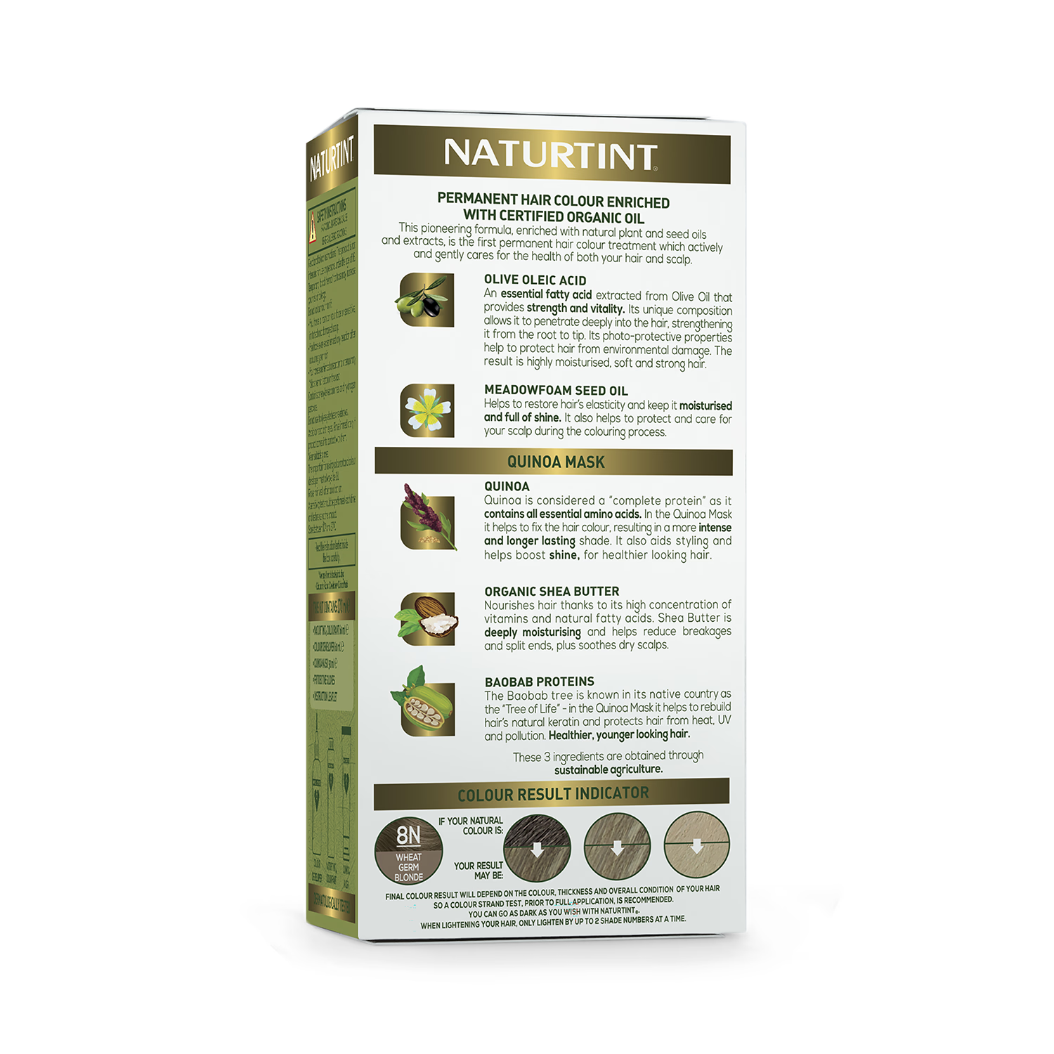 Naturtint permanent hair colour 8N Wheat Germ Blonde - British product
