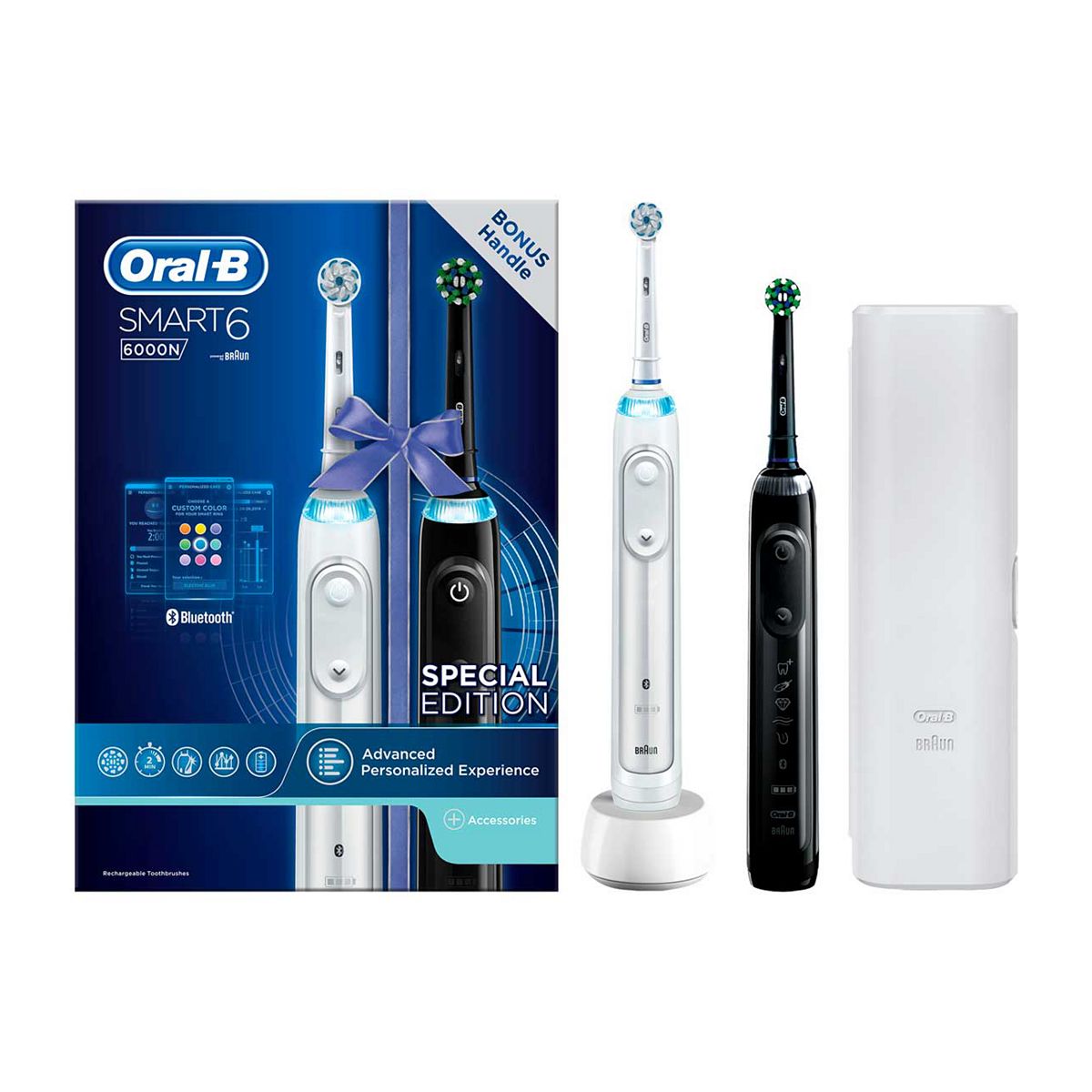 Oral-B Smart 6 Black & White Electric Toothbrush Duo Pack GOODS Boots   