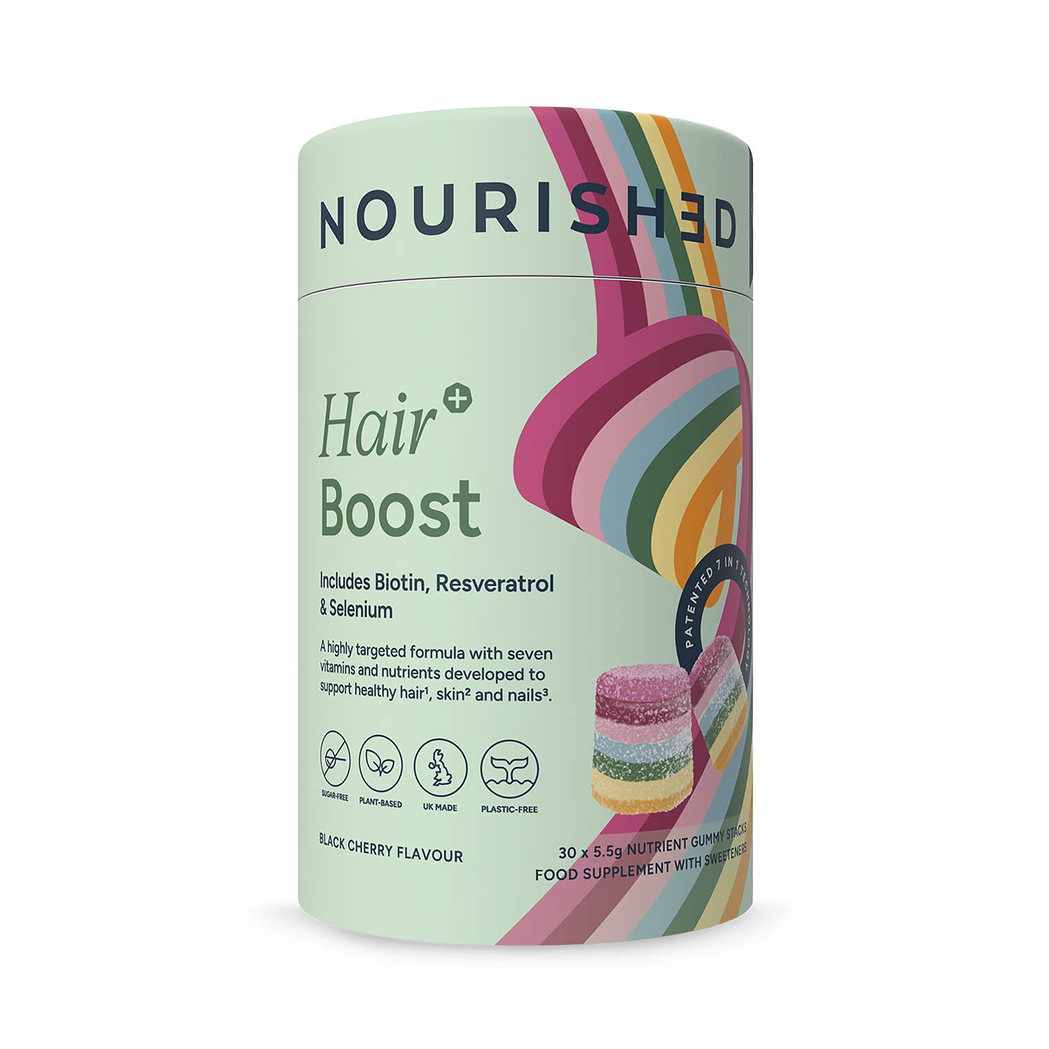 Nourished Hair+ Boost gummies 30 - British product