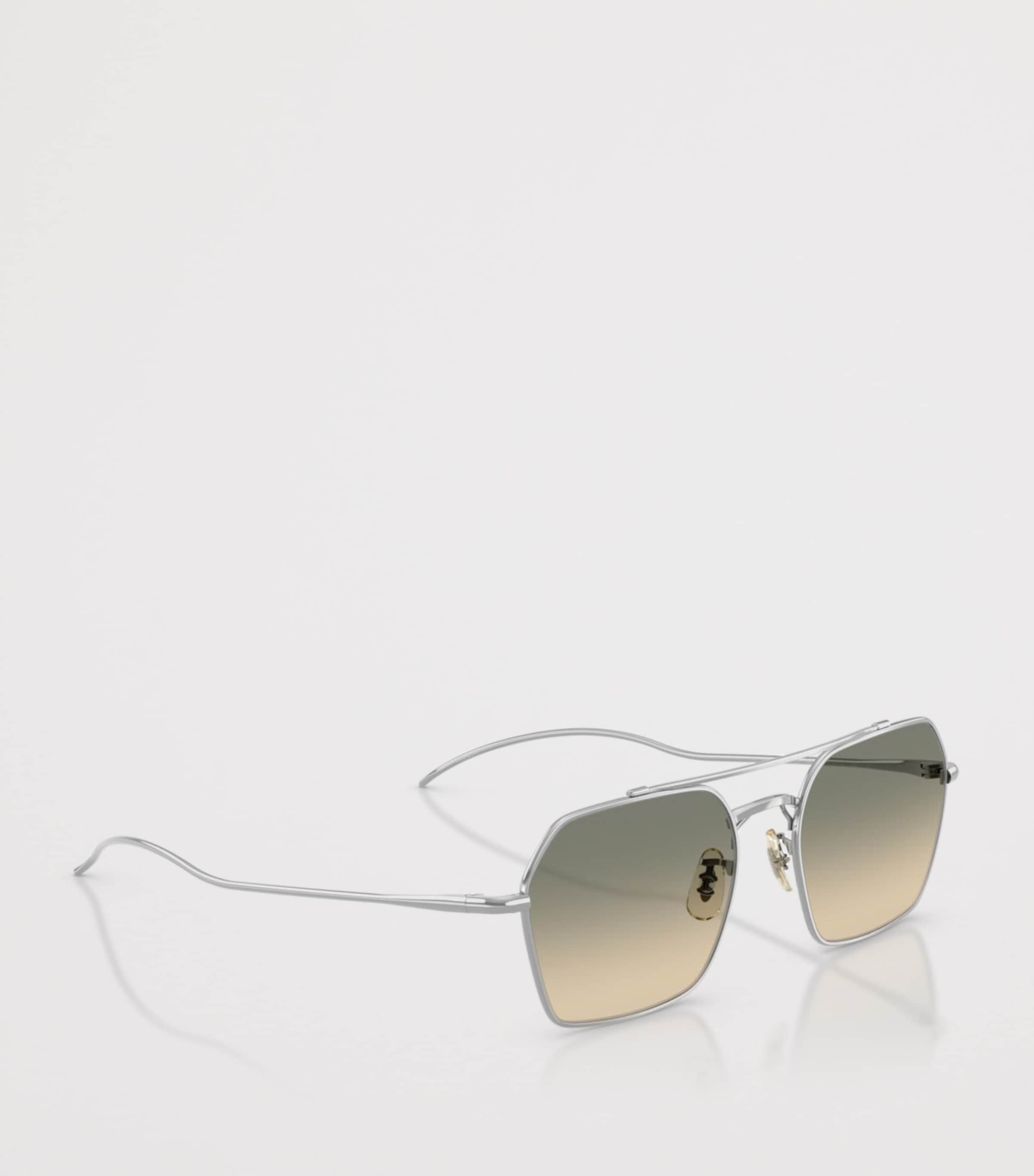 Oliver Peoples TK-15 quadratische Titan-Sonnenbrille - britisches Produkt