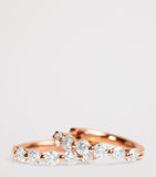 Harrods rose gold diamond hoop earrings 0.50ctw, imported from the UK