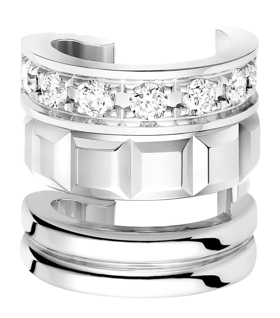 Boucheron white gold diamond single ear clip (British brand)