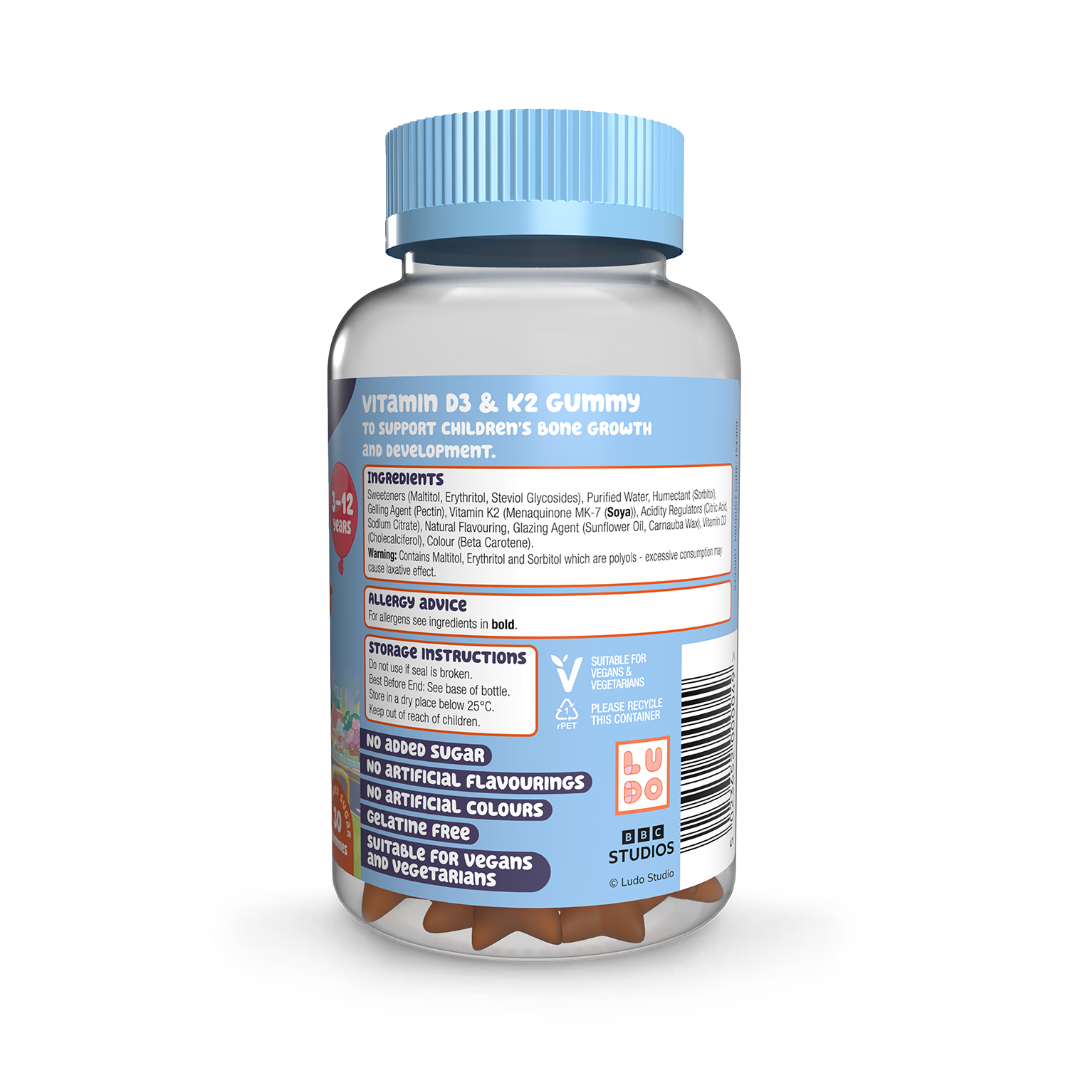 Bluey Bone Support Gummies Tropical Flavour 30 Gummies
