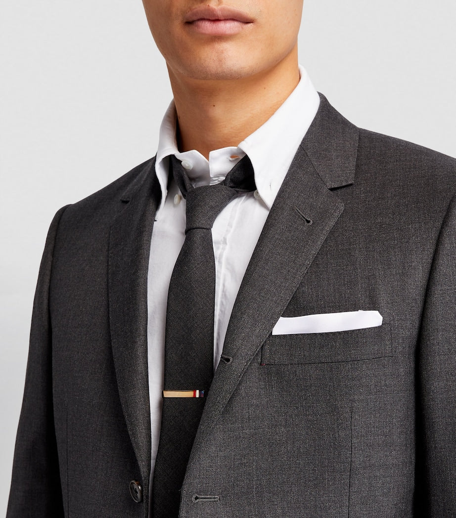 Thom Browne sterling silver tie clip tricolour design (British brand)