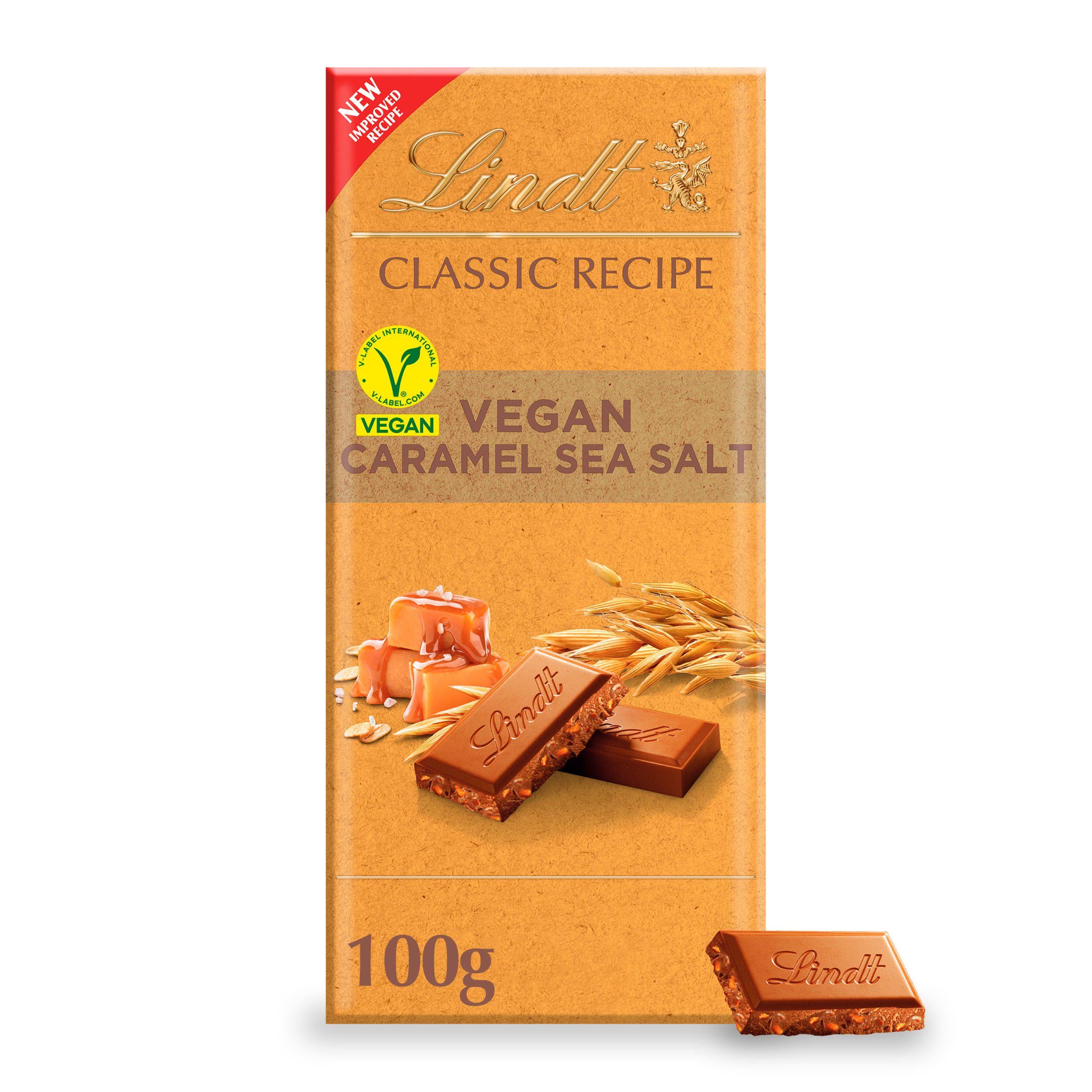 Lindt Classic Recipe Vegan Caramel Sea Salt Chocolate Bar 100g GOODS Sainsburys   