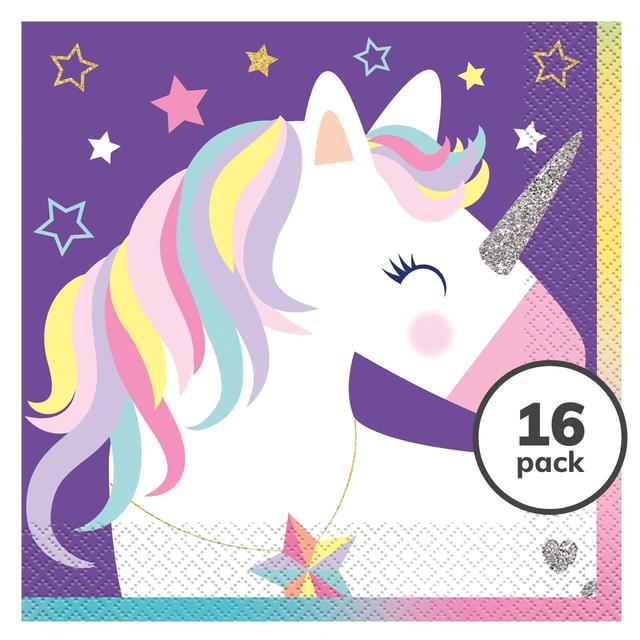 Magic Unicorn Paper Napkins   16 per pack GOODS M&S   