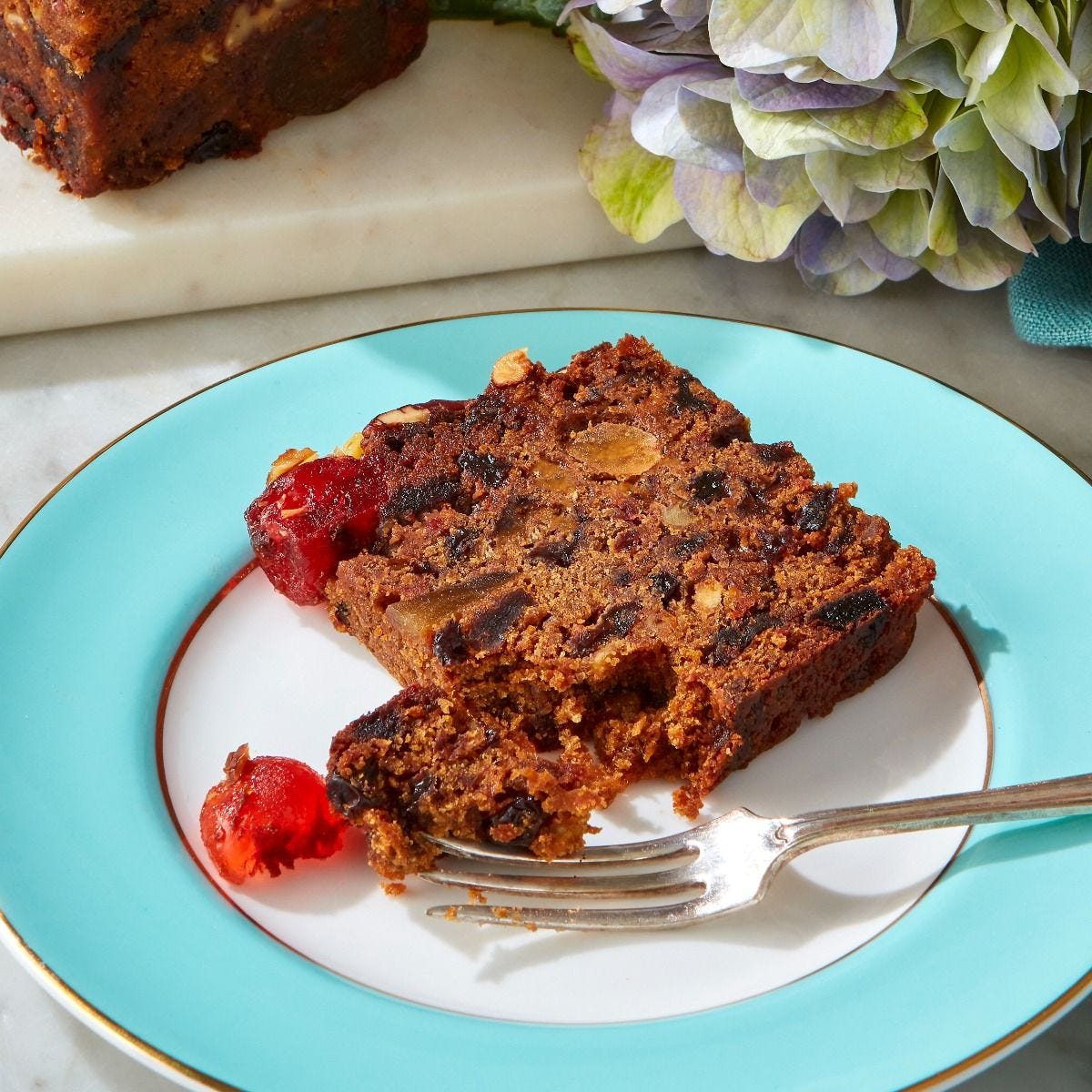 Pecan cherry cognac fruit cake 225g, imported from the UK