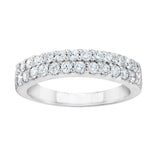 Round brilliant cut diamond ring 0.70ctw 14ct white gold, imported from the UK
