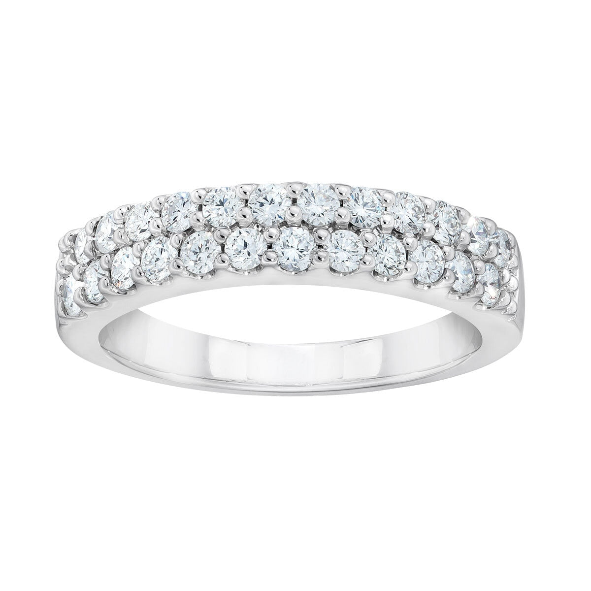 Round brilliant cut diamond ring 0.70ctw 14ct white gold, imported from the UK