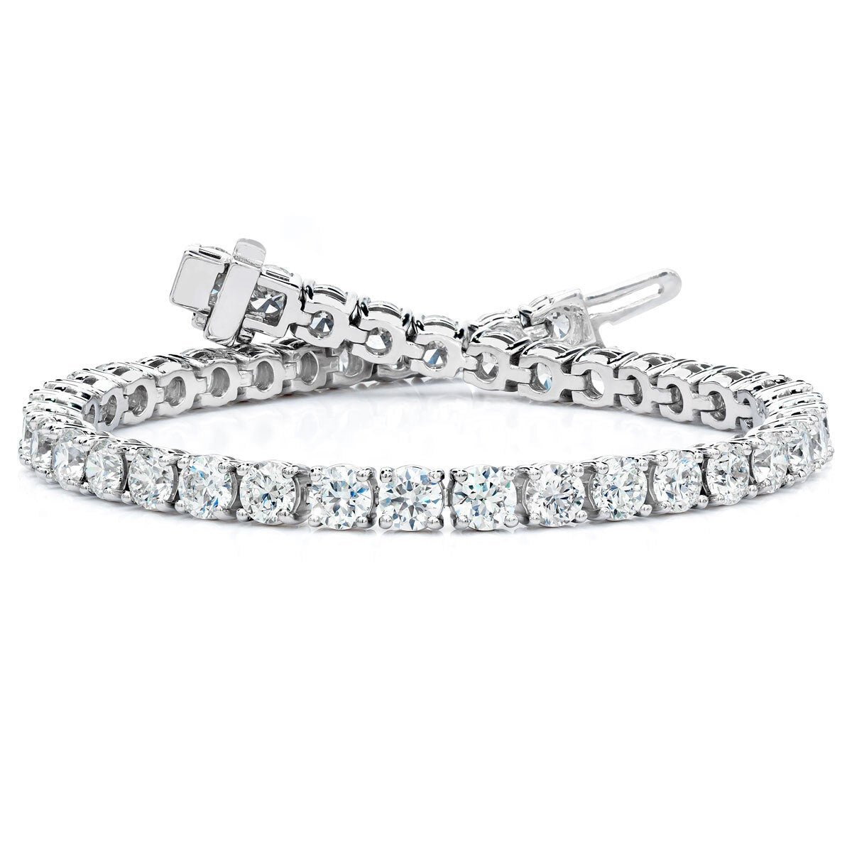 Costco diamond tennis bracelet 10ctw round brilliant cut white gold - British product