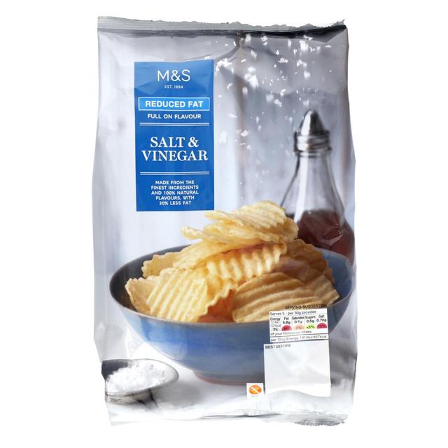 M&S Reduced Fat Salt & Vinegar Crisps   150g