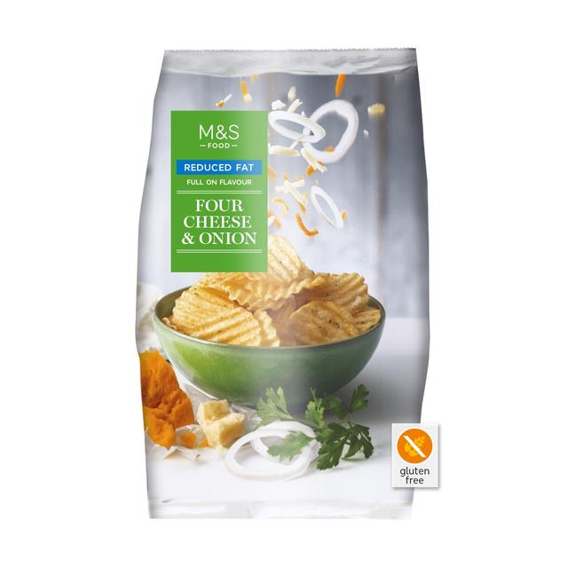 M&S Reduced Fat Four Cheese & Onion Crisps   150g GOODS M&S   