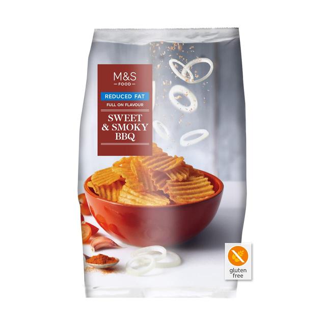 M&S Reduced Fat Sweet & Smoky BBQ Crisps   150g GOODS M&S   