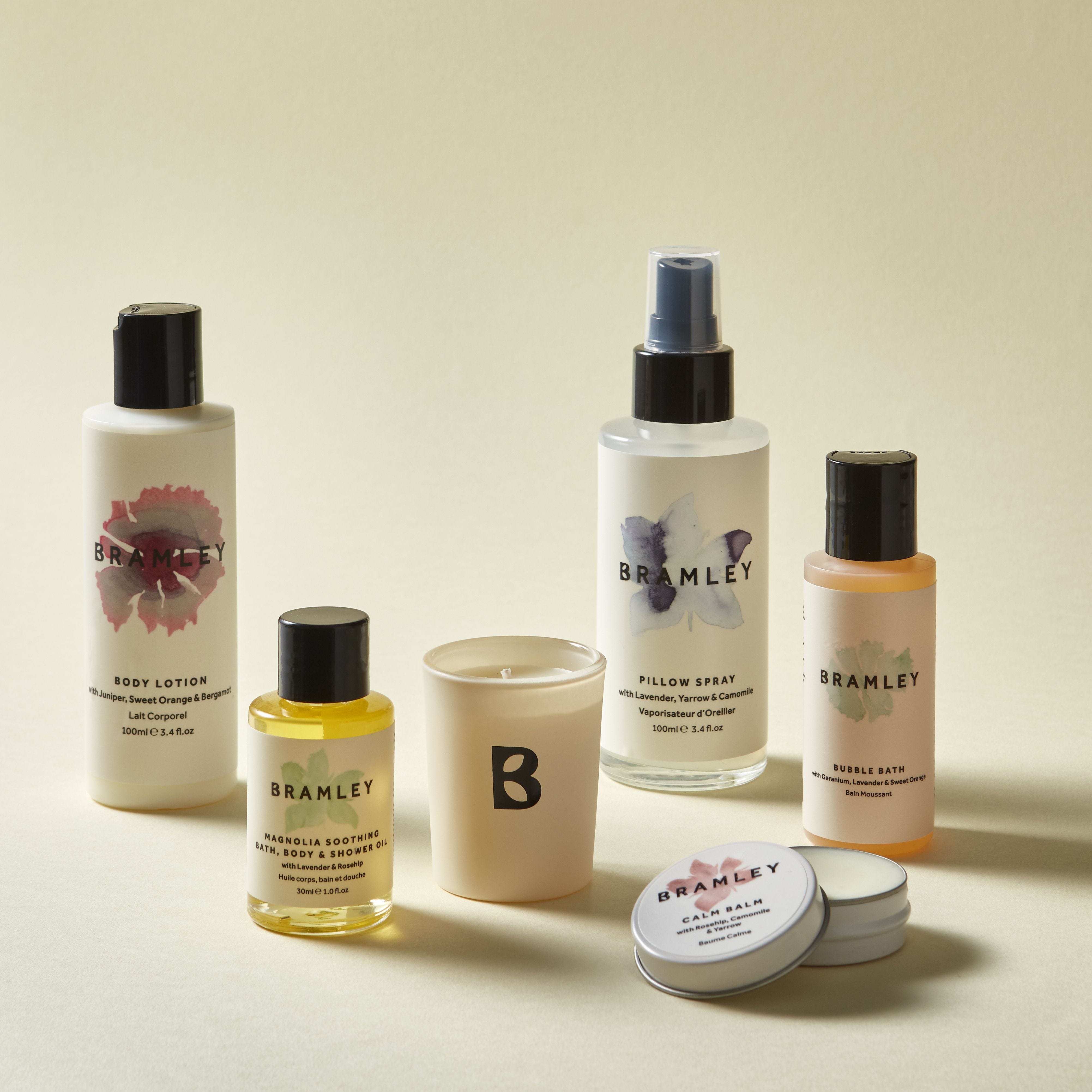 Bramley Wellbeing Tent Gift Set with natural bath products, UK version