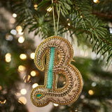 Fortnum's embroidered Christmas decoration letter B 8cm - British product