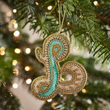 Fortnum's Eau de Nil embroidered alphabet decoration letter L 8cm, UK version