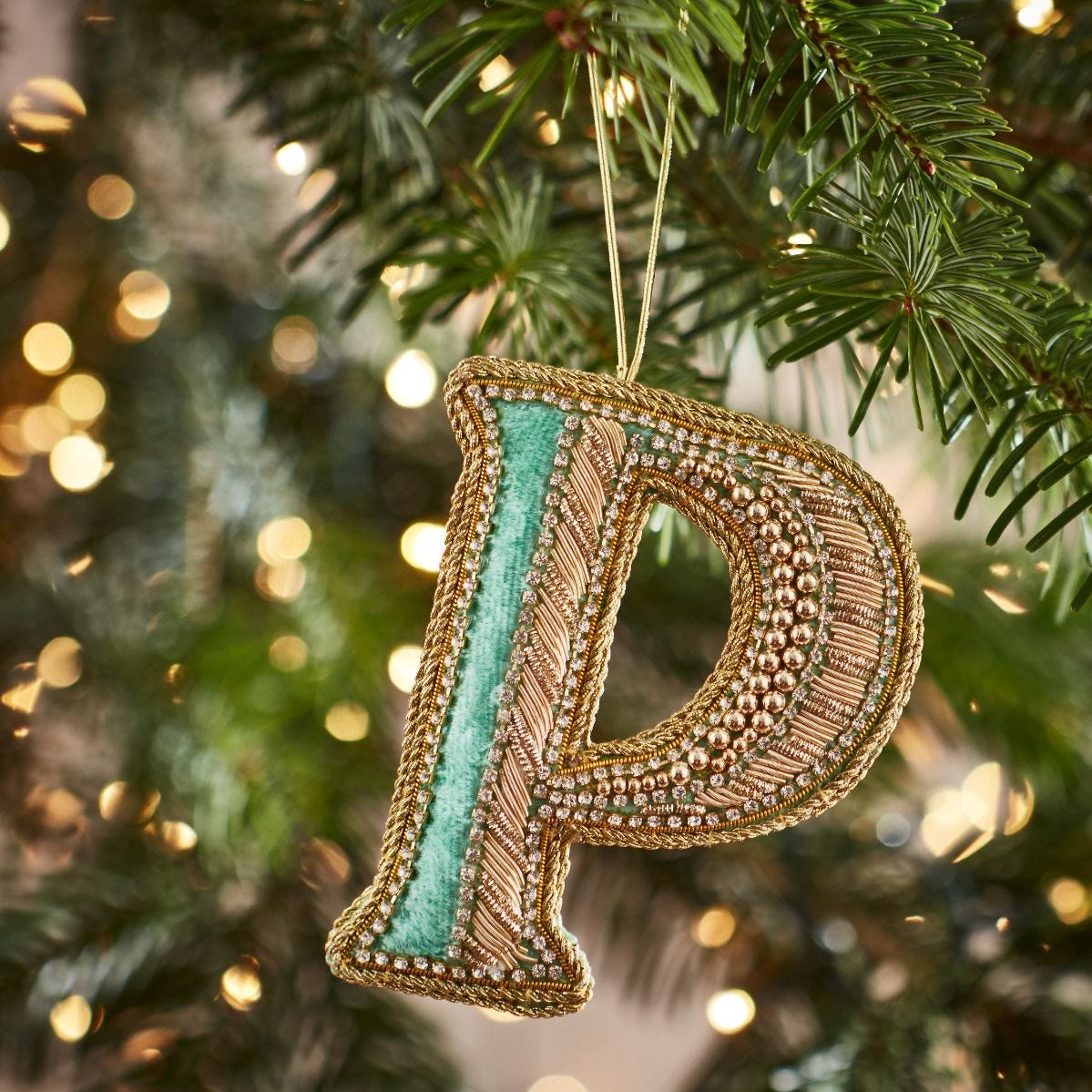 Fortnum's alphabet Christmas decoration letter P 8cm - British product