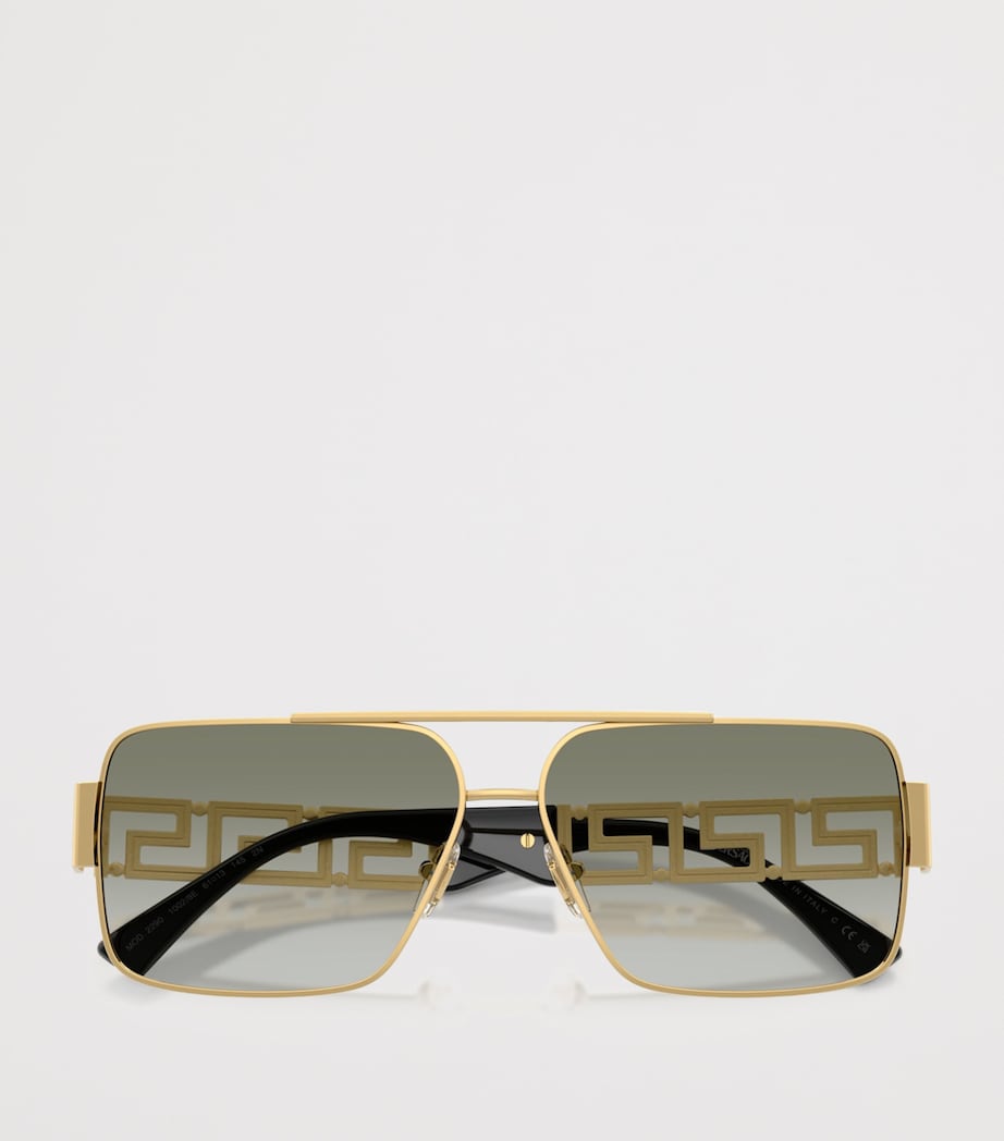Versace wire-frame rectangular sunglasses, UK version
