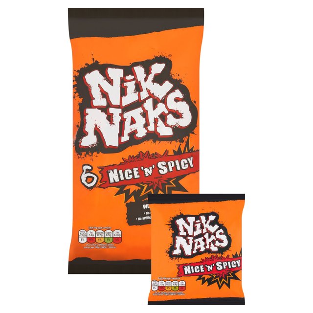 Nik Naks Nice 'N' Spicy Multipack Crisps   6 per pack