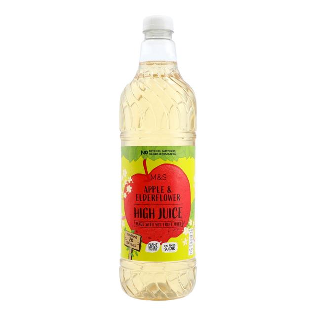 M&S No Added Sugar Apple & Elderflower High Juice   1L