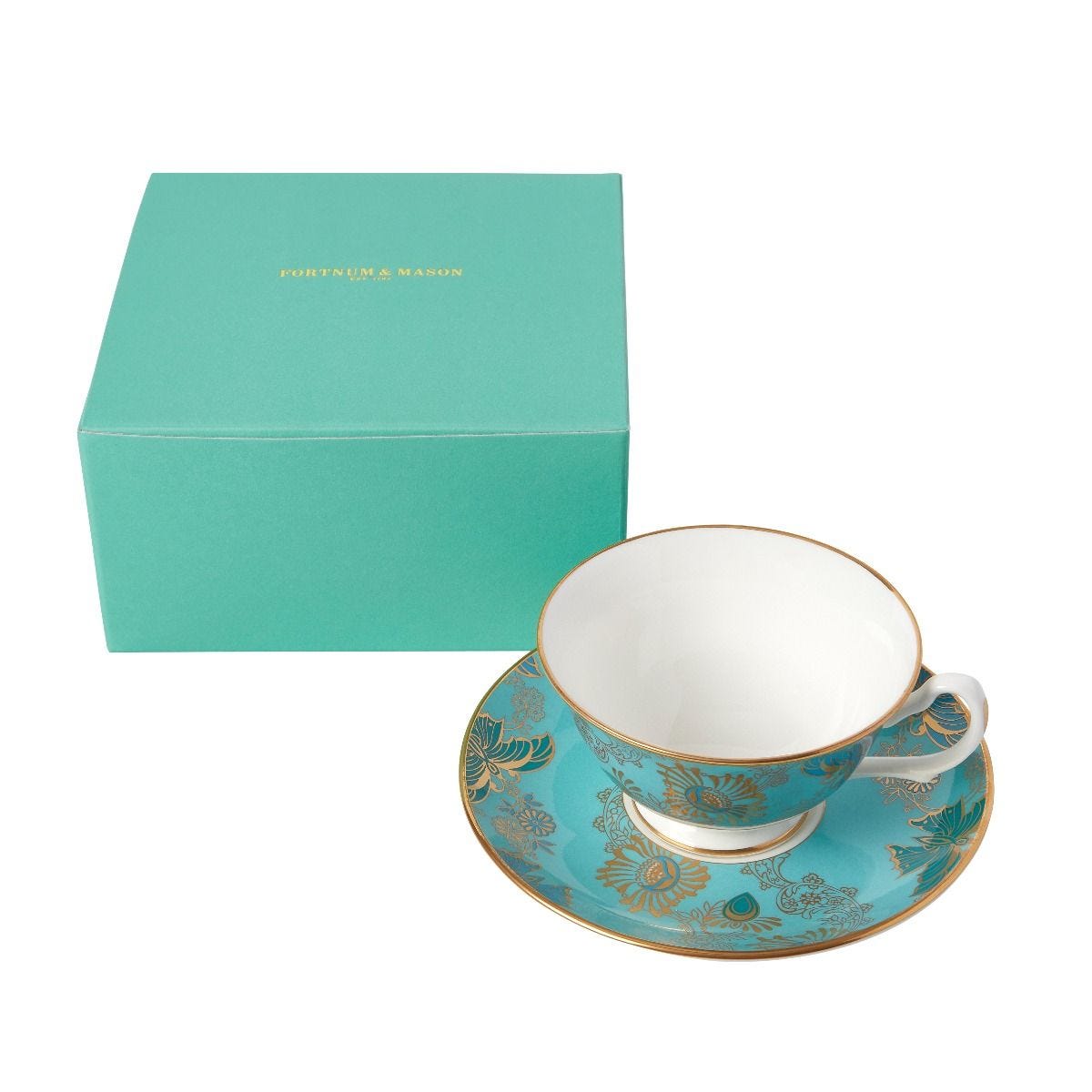 Fortnum's fine bone china teacup set butterfly motif 266ml (British brand)