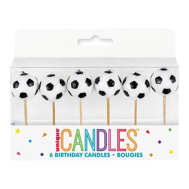 Football Birthday Candles   6 per pack GOODS M&S   